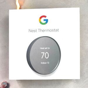 Google Nest G4CVZ Programmable Wi-Fi Thermostat Color Charcoal NEW Sealed